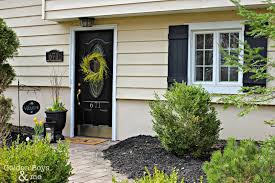 Adding Curb Appeal With New Shutters Cream Colored Houses Painted Front Doors Updating House