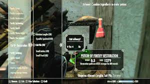 Expensive potions.these are the ten most profitable potions that can be brewed from. Skyrim Fortify Restoration Glitch Youtube