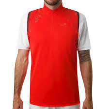 Adidas Stella Mccartney Half Zip T Shirt Men Red White