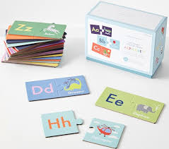 First i had the idea from a friend who had something like this. Alphabet Numbers Puzzle Cards Kids Toys Pottery Barn Kids