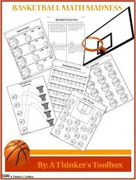 No Prep Basketball Math Worksheets Marchmadness Basketball Math Math Madness Math