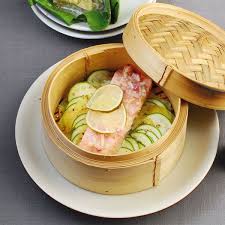 Gedampfter Thai Fisch Rezept In 2021 Rezepte Asiatische Rezepte Bambusdampfer Rezepte
