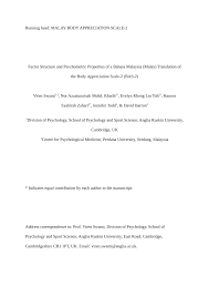 Both varieties are generally mutually intelligible. Pdf Factor Structure And Psychometric Properties Of A Bahasa Malaysia Malay Translation Of The Body Appreciation Scale 2 Bas 2