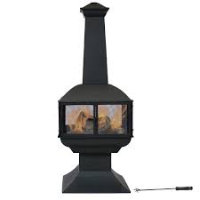 Lava rocks, glass beads and certain stones can add a nice look to your a chiminea works similar to a chimney, so the smoke is directed upward and way instead of being dispersed around where you are sitting. 58 H Wood Burning Steel 360 Degree View Outdoor Chiminea Fire Pit Black Sunnydaze Decor Target
