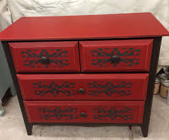 Painted Furniture Hand Painted Furniture Annie Sloan Chalk Paint Emperors Silk American P Painted Red Dresser Red Distressed Furniture Hand Painted Dressers