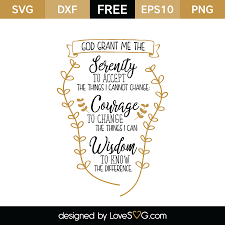 Serenity Prayer Short Version Lovesvg Com Accepting hardship as the pathway to peace. serenity prayer short version