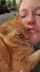 Cuddles with Spud are the best, sound up for her trill-purrs