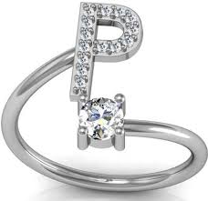 Beim russischen alphabet wird die kyrillische schrift verwendet. Divastri Jewellery Stylish Heart Name Alphabet Letter Initial P Rings For Girls Women Girlfriend Men Boys Couple American Diamond Adjustable Valentine Gifts Love Ring Stone Copper Brass Crystal Cubic Zirconia Silver Plated