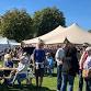 Crowd enjoying food stalls at Skipton Summer FEASTival in Aireville Park
