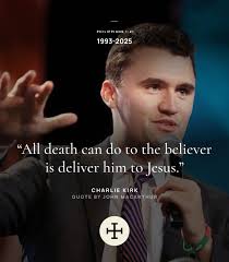 Well done good and faithful servant. Matthew 25:23 The Jeremiah of our  time. Charlie spoke the truth of the gospel boldly, without compromise. May  we do the same. #Charliekirk