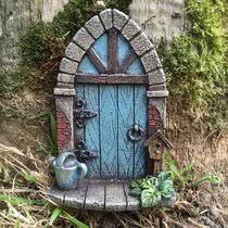 Red round fairy door for miniature gardens. Garden Fairy Doors Wayfair Co Uk