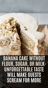 Banana Cake Without Flour Sugar Or Milk Healthy Sweets Sugar Free Desserts Recipes