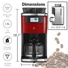 The water tank that is also inserted in the coffee machine has a capacity of 1,5 liters. Buy Smarter Smart Icoffee Brew Coffee Maker In Red With Built In Grinder And Smarter App For Customized Coffee On Demand Smartercoffee Small Online In Vietnam B08pcvtzjs