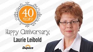 Laurie Leibold has been with Dupaco for 40 years today! Happy Anniversary,  Laurie! Thank you for all you do and for making a difference in the lives  of our members. Please join