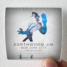 The Marcus Hedges Trend Orchestra Earthworm Jim Theme Orchestrated Album  Cover Sticker
