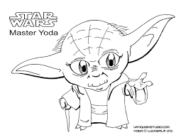 Show them the proper way how to color. Star Wars Coloring Page Yoda Vanquish Studio