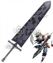 Black Clover Asta Sword Cosplay Weapon Prop Asta Clover Black Imagem De Anime Armas Rpg Anime