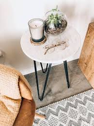Diy Marble Side Table Lavender Julep Diy Crafts Marble Side Tables Diy Side Table Side Table Decor