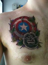 East urban home marvel comics captain's america shield graphic art on canvas size: Basemenstamper Captain America Shield Tattoo Designs