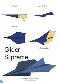 How to make a clic dart paper airplane. Paper Airplane Instructions Glider Supreme Kidspressmagazine Com Paper Airplanes Instructions Paper Airplane Template Paper Plane