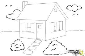 Step 1 we will begin by drawing the blueprint of the house i.e. How To Draw A House Step By Step Homelooker