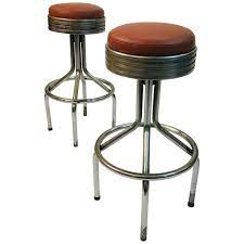 Shop our selection of wood, metal, fabric and leather swivel bar and counter. Pair Of Kem Weber Tubular Chrome Swivel Bar Stools For Sale At 1stdibs