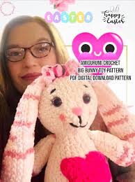Crochet Big Bunny Toy Pattern Big Beverly and Benjamin Bunny Pattern  Amigurumi Bunny Toy Pattern PDF Digital Download Pattern 16 Pages Long