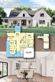 Plan 62863dj Modern Farmhouse Plan With Wraparound Porch And Vaulted Interior In 2020 Small Farmhouse Plans Modern Farmhouse Plans House Plans Farmhouse