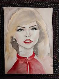 Deirdre Houston Sligo, Ireland 'Hollyhocks at the Tate' Mixed media with  watercolour