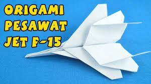 Origami Pesawat F15 Origami Mainan Anak Pesawat