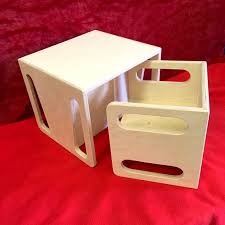 Montessori Cube Chair And Table Set 1 Cube Chair And 1 Large Etsy
