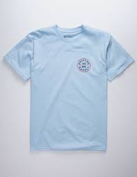 Brixton Oath Light Blue Mens T Shirt Ltblu 346777221 Shirts Mens Tshirts T Shirt Image