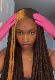 Reverse Ombre Locs Black Girl Brown to Black