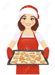 All cookie clip art are png format and transparent background. Smiling Woman Holding Baking Tray With Christmas Cookies Wearing Royalty Free Cliparts Vectors And Stock Illustration Image 66435745