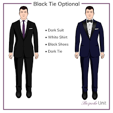 Black Tie Optional Is Very Similar To Black Tie But With More Options In Terms Of What A Man Black Tie Attire Black Tie Optional Black Tie Wedding Guest Dress