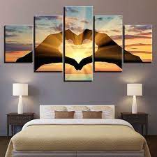 Hotel artwork is usually nondescript and not inspiring. 5 Pcs Home Wall Art Painting Bedroom And Living Room Decor Abstract Couple Love Canvas Painting Wall Decoration Wish