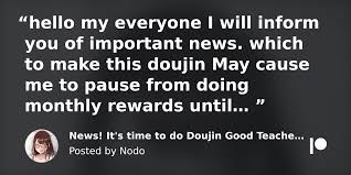 News! It's time to do Doujin Good Teacher 2 | Patreon