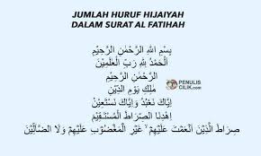 Jumlah huruf hijaiyah ada berapa ya? Jumlah Huruf Hijaiyah Dalam Surat Al Fatihah Penulis Cilik