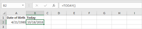 A birthday is the anniversary of the birth of a person, or figuratively of an institution. Calculate Age In Excel Easy Excel Tutorial