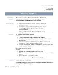 Vet Tech Resume Template Cover Letter Sample Veterinary Technician Examples College Resume Template Resume Examples College Resume
