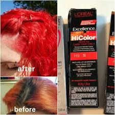 loreal hicolor red for dark hair only i use this on my