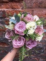 Bridesmaid Bouquet Muted Lilac Tones Ivory And Lilac Flowers Ocean Song Rose Amnesia Rose Ivory Vintage Wedding Flowers White Bridal Bouquet Bridal Bouquet