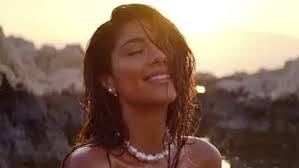 Pia Miller shows off her sensational figure in a slip dress