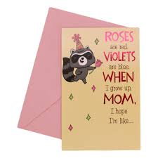 Roses are red. Violets are blue. When I grow up, Mom, I hope I'm like... |  eBay