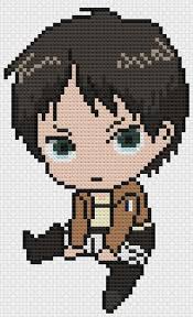 See more ideas about cross stitch, cross stitch patterns, stitch. Eren Anime Cross Stitch Pattern Etsy In 2021 Pixel Art Pattern Pixel Art Grid Anime Pixel Art