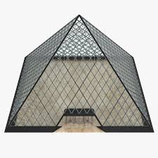 Glass Louvre Pyramid Royalty Free 3d Model Preview No 1 Louvre Pyramid Louvre Pyramid Model
