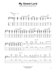 My sweet lord mm, my lord mm, my lord. My Sweet Lord Sheet Music George Harrison Guitar Tab Single Guitar