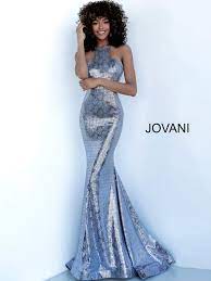 Jovani 00686 Long Shimmer 2020 Prom Dress Mermaid Snake Print High Neck Gown Printed Prom Dresses Pageant Gowns Dresses
