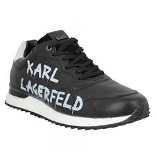 Livraison et retour toujours gratuits ! Karl Lagerfeld Velocitor Meteor Brush Logo Cuir Homme Noir Homme Fanny Chaussures