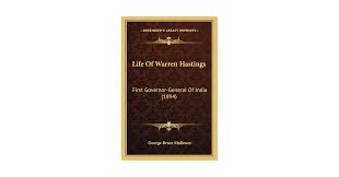 Buy Life Of Warren Hastings: First ...
